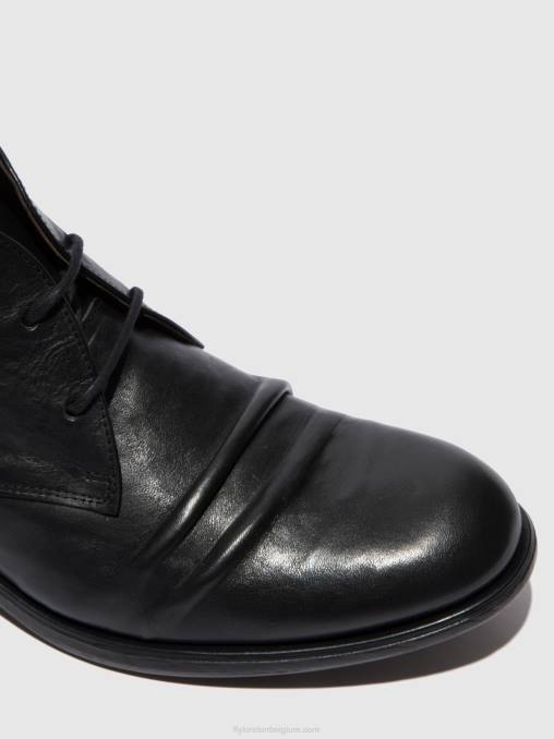 estigma zwart Fly London Heren enkellaarzen met veters muro577 V2B0813