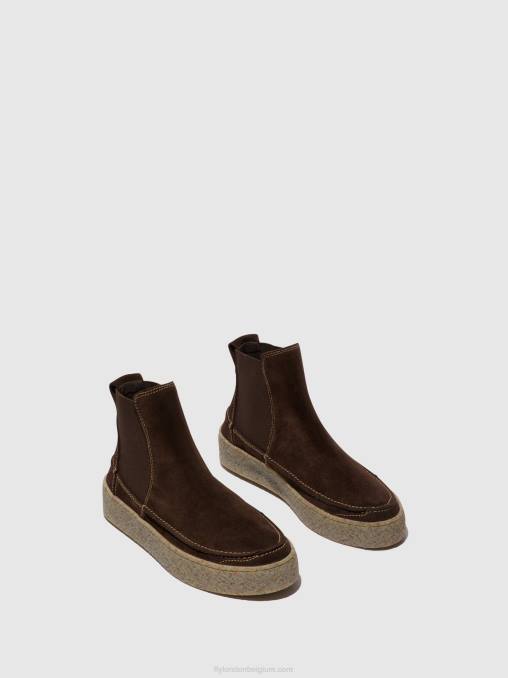 mokka Fly London Heren chelsea enkellaarzen roop541 V2B0801