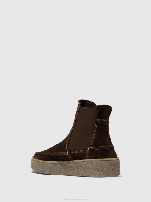 mokka Fly London Heren chelsea enkellaarzen roop541 V2B0801