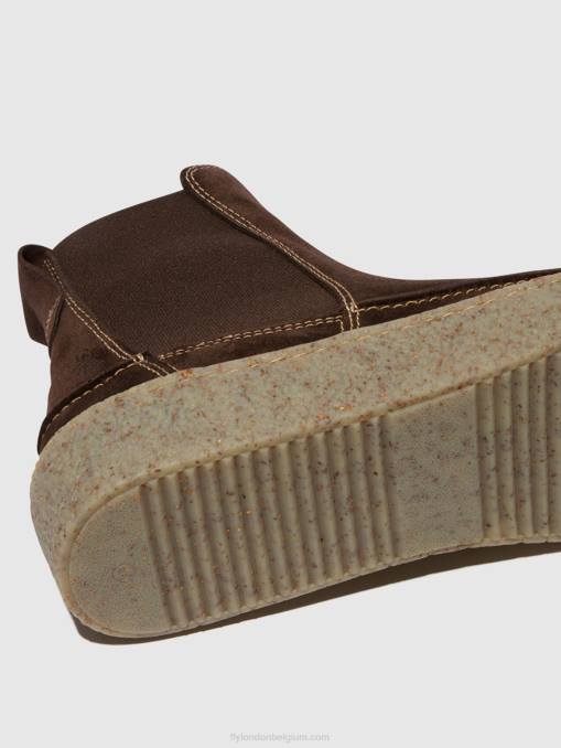 mokka Fly London Heren chelsea enkellaarzen roop541 V2B0801