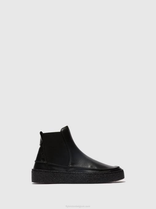 zwart Fly London Heren chelsea enkellaarzen roop541 V2B0802