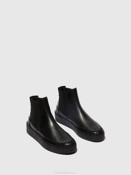 zwart Fly London Heren chelsea enkellaarzen roop541 V2B0802