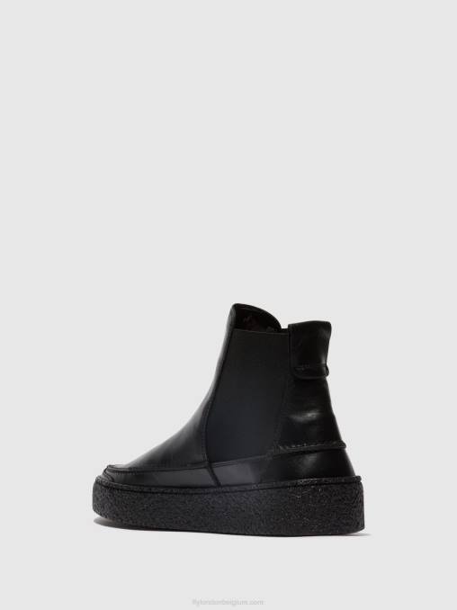 zwart Fly London Heren chelsea enkellaarzen roop541 V2B0802