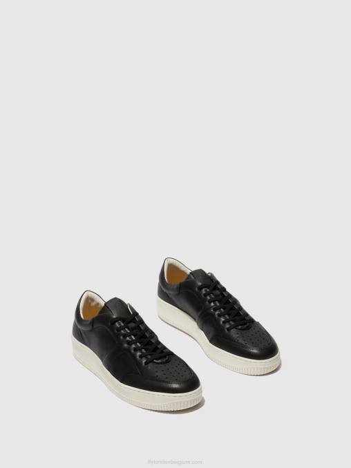 zwart Fly London Heren sneakers met veters bude516 V2B0840