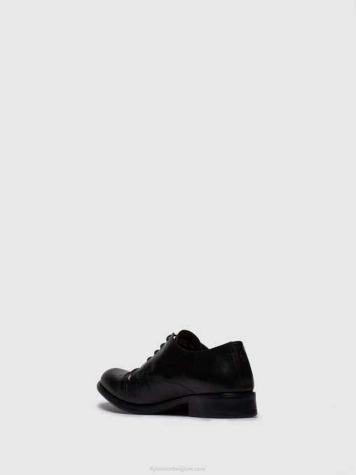 estigma zwart Fly London Heren veterschoenen mask576 V2B0833
