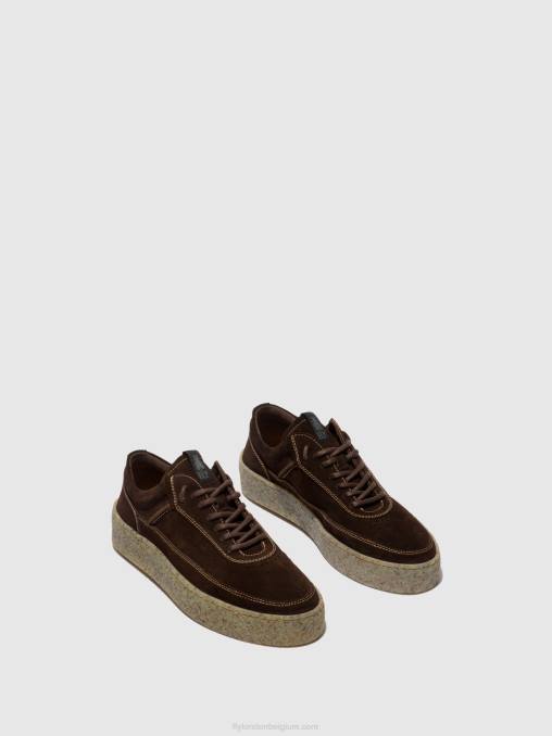 mokka Fly London Heren veterschoenen ruko589 V2B0819