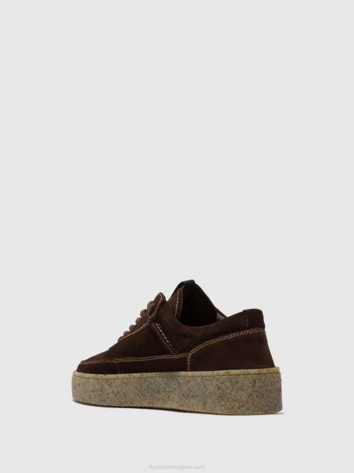 mokka Fly London Heren veterschoenen ruko589 V2B0819