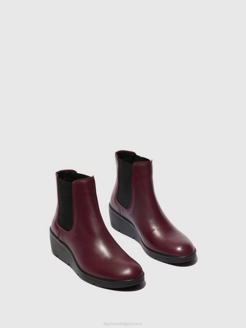 Bordeaux Fly London vrouwen chelsea enkellaarzen nola549 V2B0131
