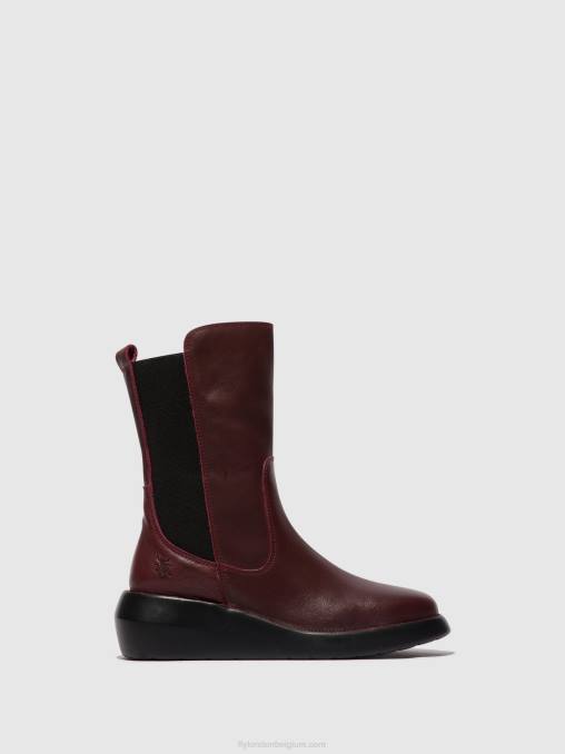 Bordeaux Fly London vrouwen enkellaarzen met rits brin516 V2B064