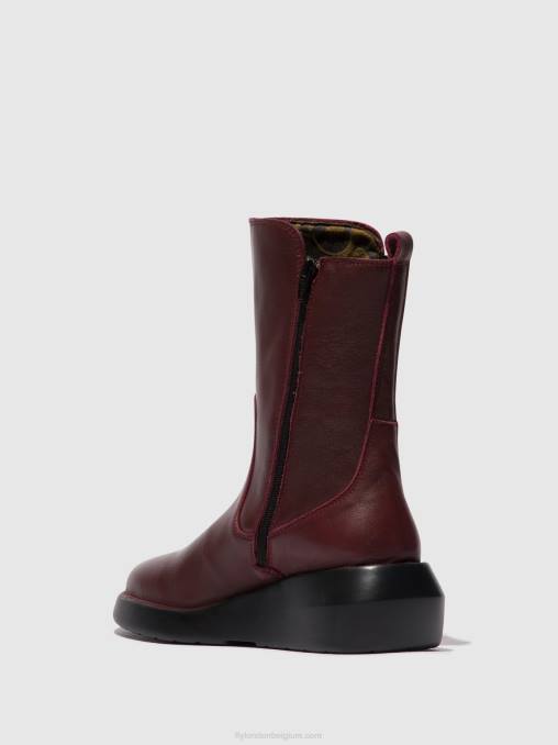 Bordeaux Fly London vrouwen enkellaarzen met rits brin516 V2B064