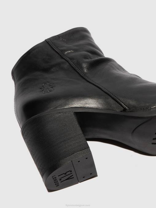 Verona zwart Fly London vrouwen enkellaarzen met ritssluiting bell061 V2B0185