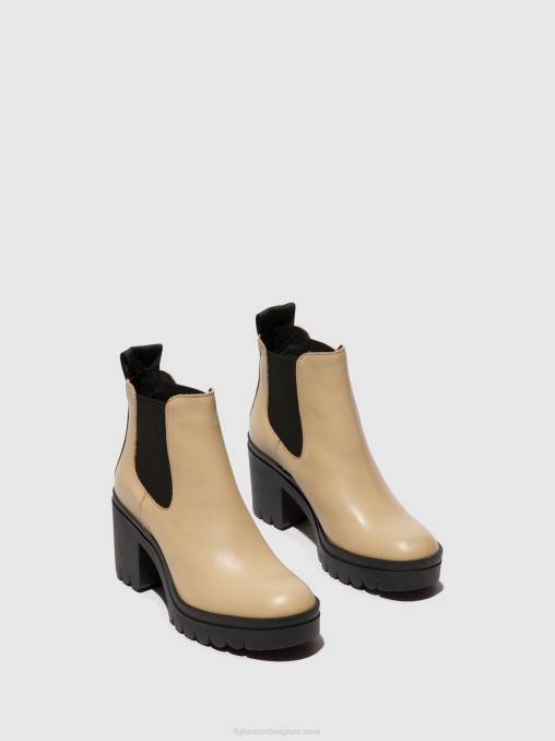 beige Fly London vrouwen chelsea enkellaarzen tope520 V2B0119