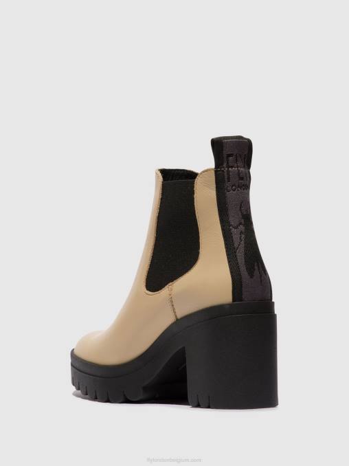 beige Fly London vrouwen chelsea enkellaarzen tope520 V2B0119
