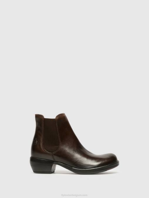 bruin Fly London vrouwen chelsea enkellaarzen maken dk V2B0263