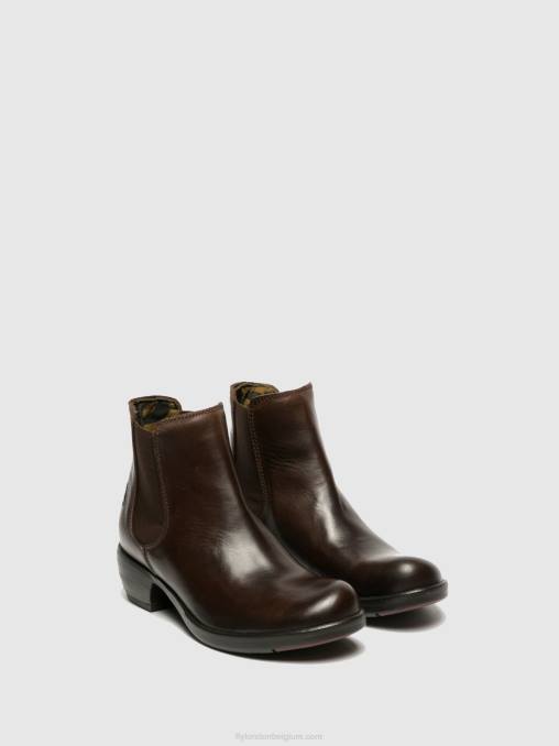 bruin Fly London vrouwen chelsea enkellaarzen maken dk V2B0263