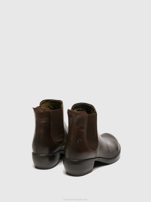 bruin Fly London vrouwen chelsea enkellaarzen maken dk V2B0263