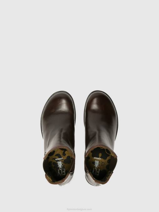 bruin Fly London vrouwen chelsea enkellaarzen maken dk V2B0263