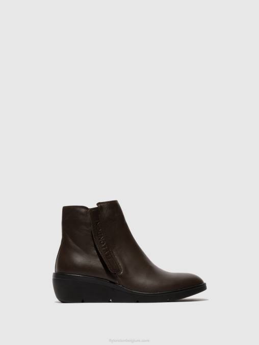 bruin Fly London vrouwen enkellaarzen met rits nula550 V2B049