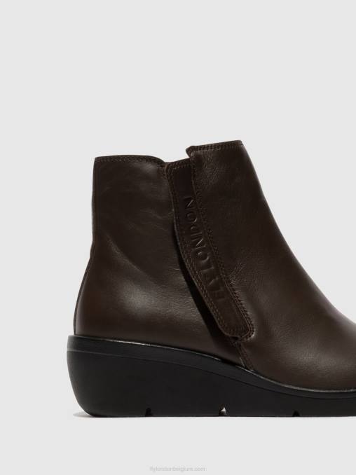 bruin Fly London vrouwen enkellaarzen met rits nula550 V2B049