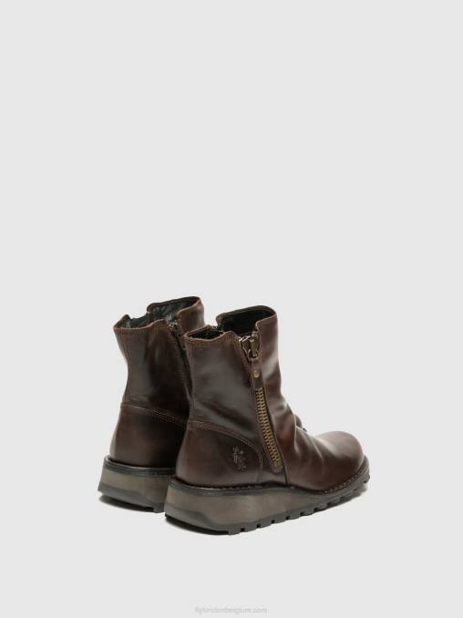 bruin Fly London vrouwen enkellaarzen met ritssluiting mon944 dk. V2B0270