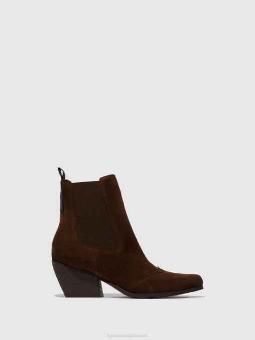 chocolade Fly London vrouwen Chelsea enkellaarzen torm911 V2B0114