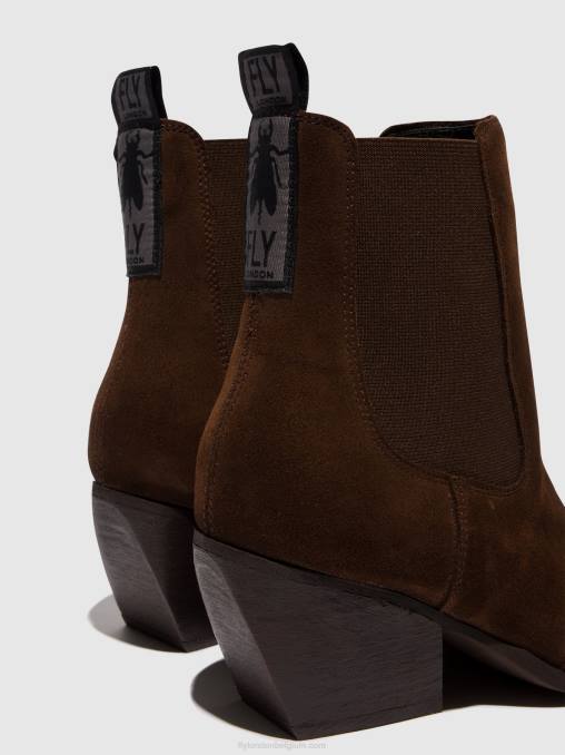 chocolade Fly London vrouwen Chelsea enkellaarzen torm911 V2B0114