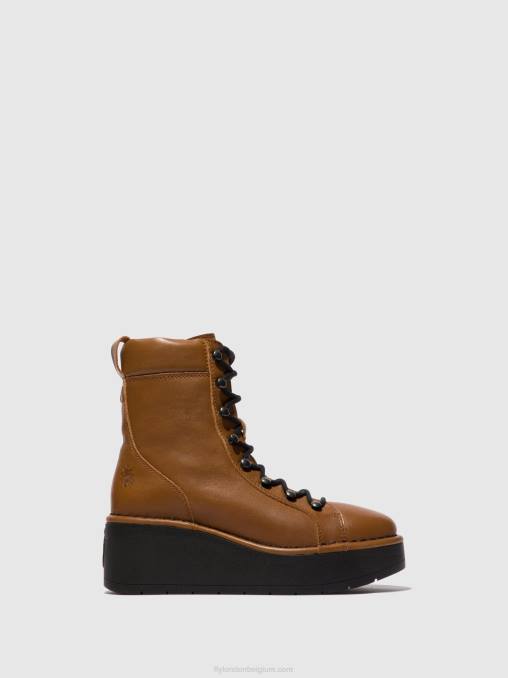 cuio Fly London vrouwen enkellaarzen met veters hand247 V2B0103