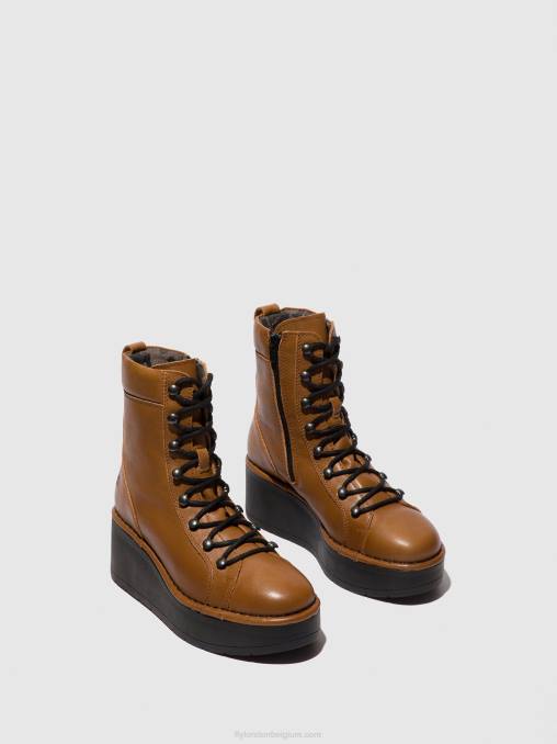 cuio Fly London vrouwen enkellaarzen met veters hand247 V2B0103