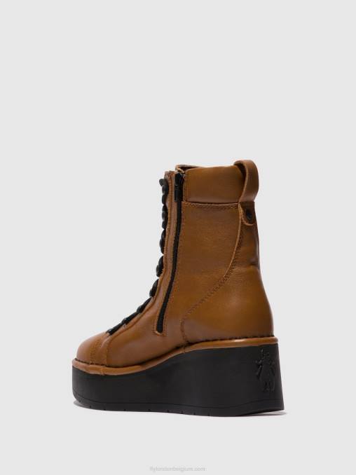 cuio Fly London vrouwen enkellaarzen met veters hand247 V2B0103