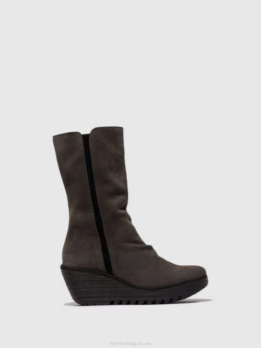 diesel/zwart Fly London vrouwen enkellaarzen met ritssluiting yemy408 V2B029
