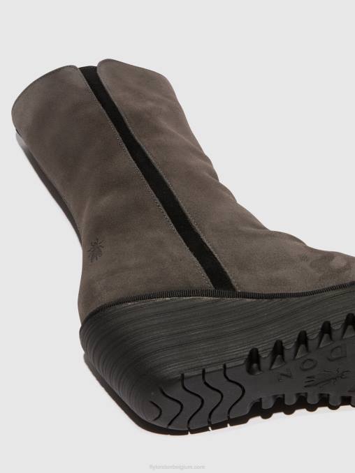 diesel/zwart Fly London vrouwen enkellaarzen met ritssluiting yemy408 V2B029