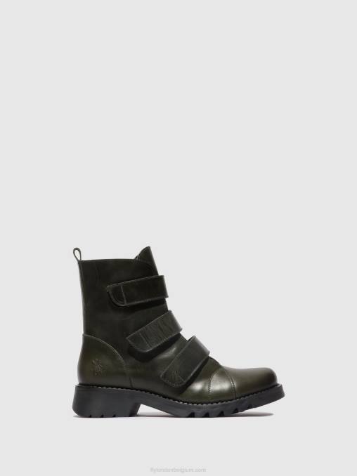 diesel (zwarte zool) Fly London vrouwen enkellaarzen met klittenband rach790 V2B076