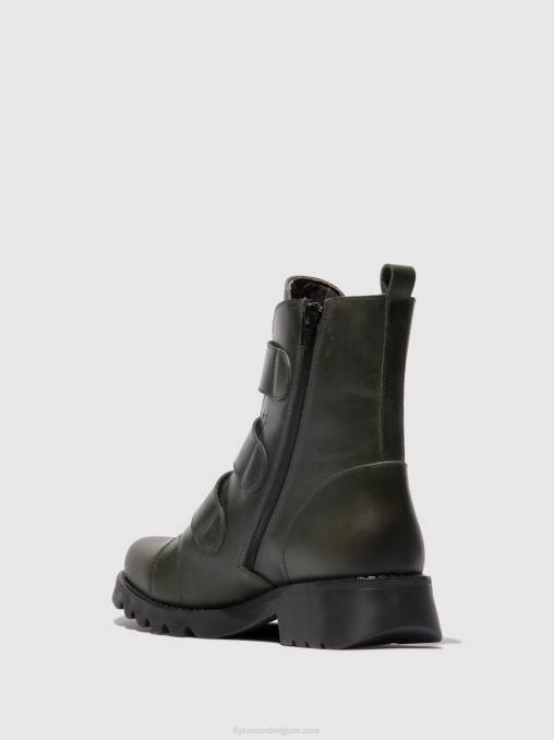 diesel (zwarte zool) Fly London vrouwen enkellaarzen met klittenband rach790 V2B076