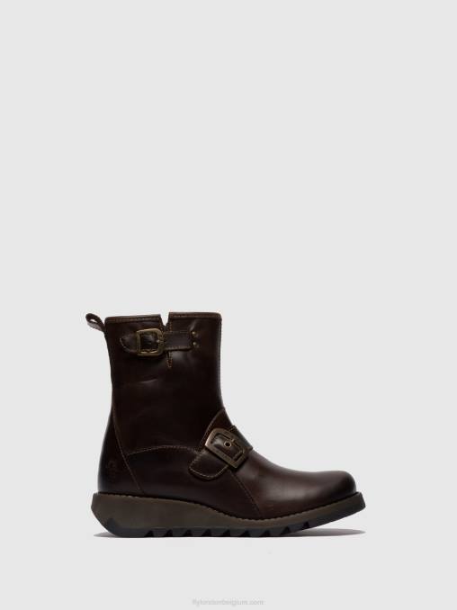 dk.bruin Fly London vrouwen enkellaarzen met gesp sino525 V2B0266