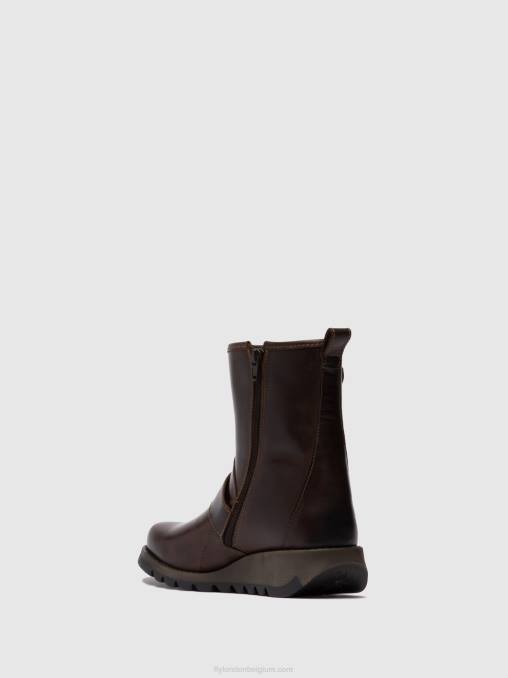 dk.bruin Fly London vrouwen enkellaarzen met gesp sino525 V2B0266