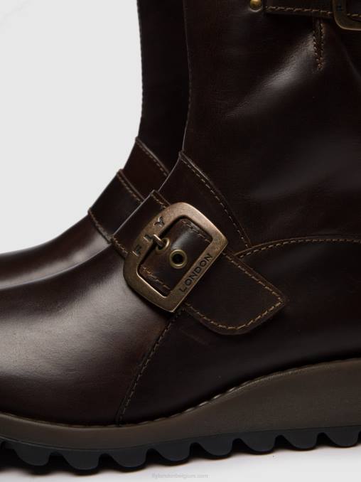 dk.bruin Fly London vrouwen enkellaarzen met gesp sino525 V2B0266