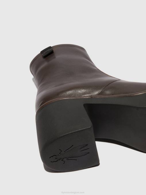 dk.taupe Fly London vrouwen enkellaarzen met rits moge250 V2B052