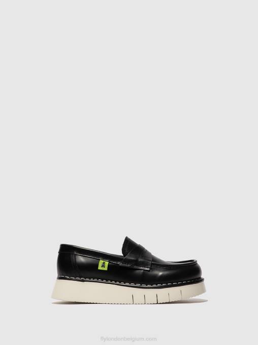 donder zwart Fly London vrouwen platte enkellaarsjes iker246 V2B0165