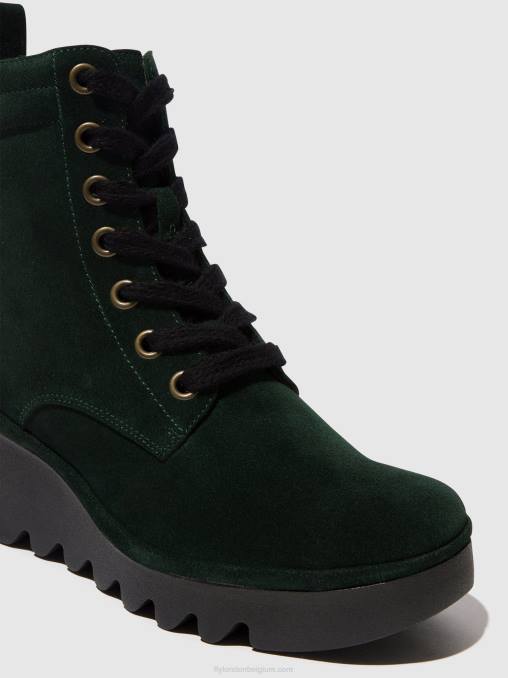 groen bos Fly London vrouwen enkellaarzen met veters biaz329 V2B0105