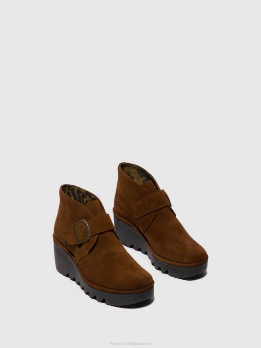 kameel Fly London vrouwen enkellaarzen met gespen geboorte397 V2B0150
