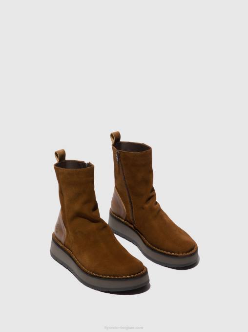 kameel Fly London vrouwen enkellaarzen met ritssluiting reno053 V2B044
