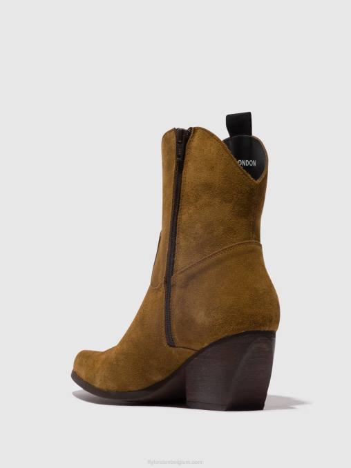 kameel Fly London vrouwen enkellaarzen met ritssluiting tabb905 V2B032