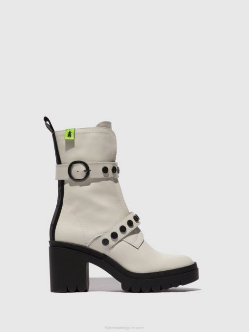 misselijkheid gebroken wit Fly London vrouwen enkellaarzen met ritssluiting tama888 V2B0161