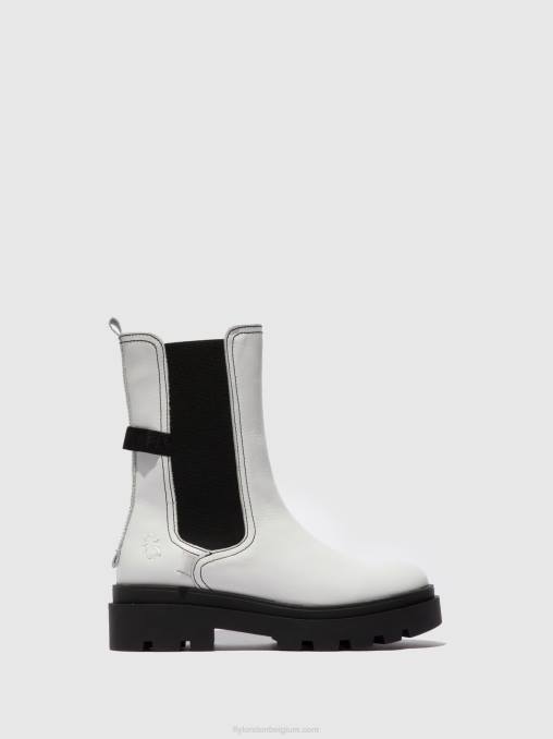 nappa wit Fly London vrouwen Chelsea-laarzen judy819 V2B0332