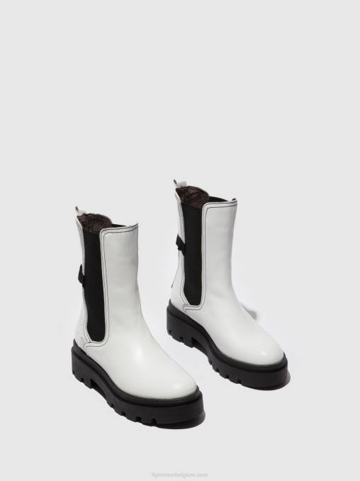 nappa wit Fly London vrouwen Chelsea-laarzen judy819 V2B0332