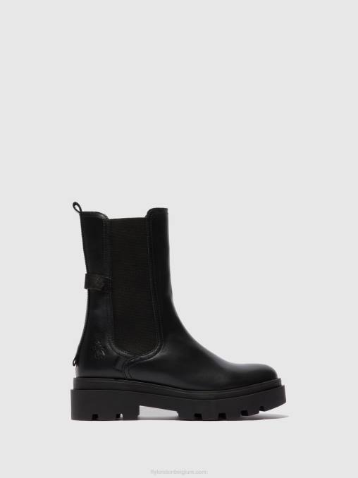 nappa zwart Fly London vrouwen Chelsea-laarzen judy819 V2B0334
