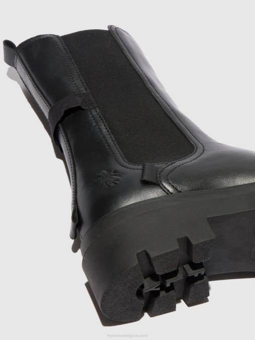 nappa zwart Fly London vrouwen Chelsea-laarzen judy819 V2B0334