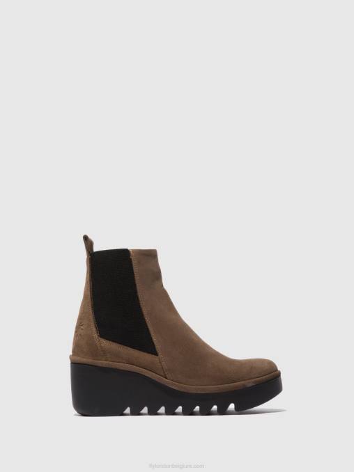 oliesuède taupe Fly London vrouwen chelsea enkellaarzen bagu233 V2B0231