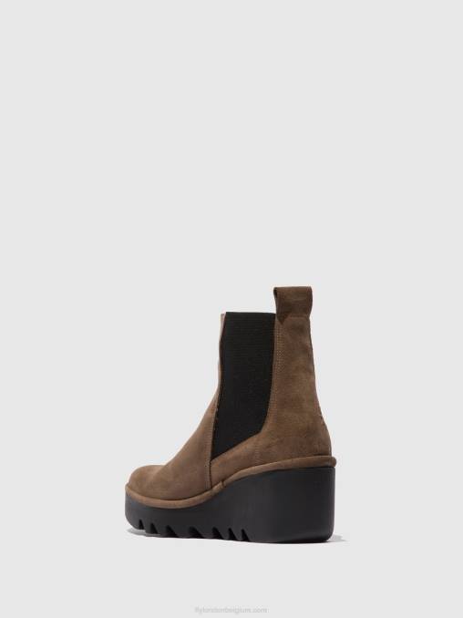 oliesuède taupe Fly London vrouwen chelsea enkellaarzen bagu233 V2B0231