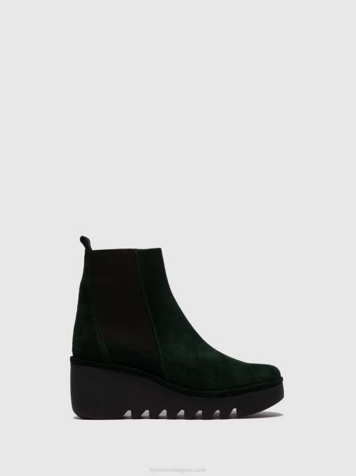 oliesuede groen bos Fly London vrouwen chelsea enkellaarzen bagu233 V2B0257